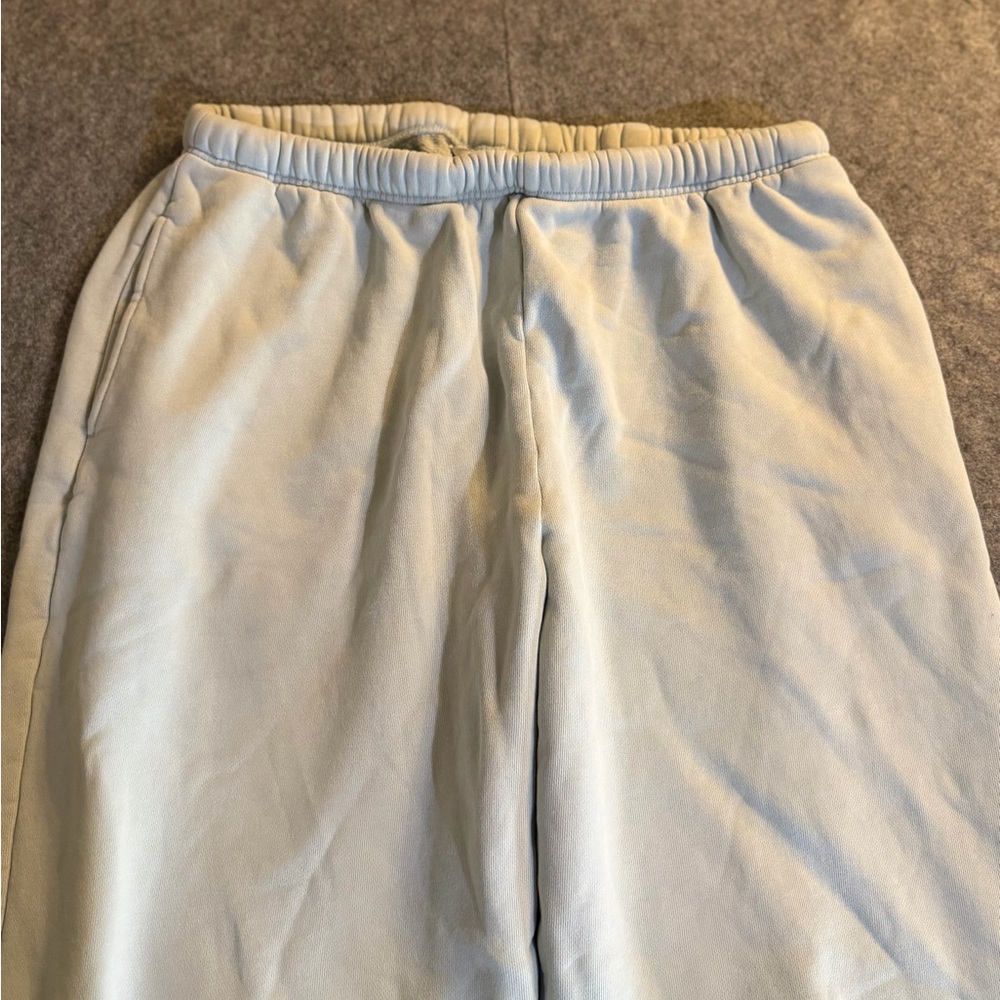 GRLFRND 100% Cotton Sweatpants Made in Portugal Light Blue Joggers Size L